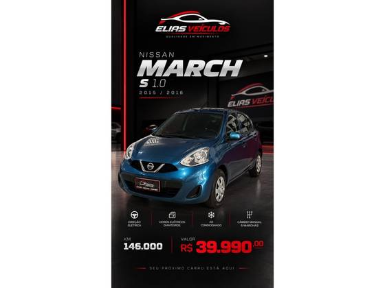 NISSAN MARCH 1.0 S 12V FLEX 4P MANUAL