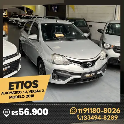 TOYOTA ETIOS 1.3 X 16V FLEX 4P AUTOMÁTICO