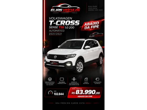 VOLKSWAGEN T-CROSS 1.0 200 TSI TOTAL FLEX SENSE AUTOMÁTICO