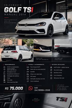 VOLKSWAGEN GOLF 1.4 TSI COMFORTLINE 16V GASOLINA 4P MANUAL