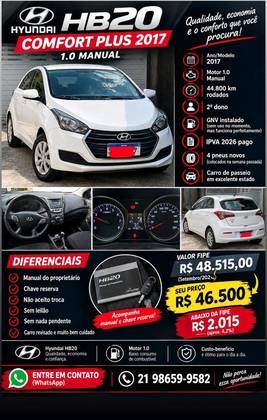 HYUNDAI HB20 1.0 COMFORT PLUS 12V FLEX 4P MANUAL