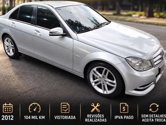 MERCEDES-BENZ-C 180-1.6 CGI CLASSIC 16V TURBO GASOLINA 4P AUTOMÁTICO MERCEDES-BENZ-C 180-2012