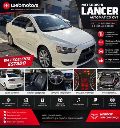 MITSUBISHI-LANCER-2.0 16V GASOLINA 4P AUTOMÁTICO MITSUBISHI-LANCER-2013