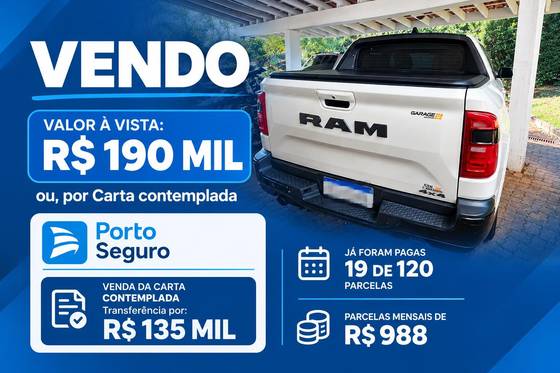 RAM RAMPAGE 2.0 HURRICANE 4 TURBO GASOLINA R/T 4X4 AUTOMÁTICO