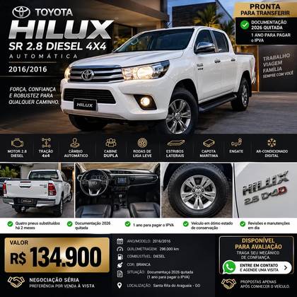 TOYOTA HILUX 2.8 SR 4X4 CD 16V DIESEL 4P AUTOMÁTICO