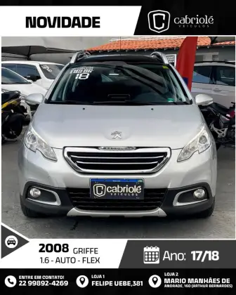 PEUGEOT 2008 1.6 16V FLEX GRIFFE 4P AUTOMÁTICO