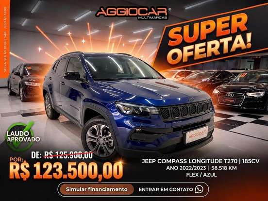 JEEP-COMPASS-1.3 T270 TURBO FLEX LONGITUDE AT6 JEEP-COMPASS-2022