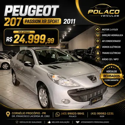 PEUGEOT 207 1.4 XR PASSION SPORT 8V FLEX 4P MANUAL