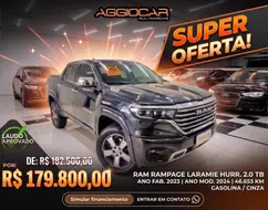 RAM RAMPAGE 2.0 HURRICANE 4 TURBO GASOLINA LARAMIE 4X4 AUTOMÁTICO RAM RAMPAGE 2.0 HURRICANE 4 TURBO GASOLINA LARAMIE 4X4 AUTOMÁTICO