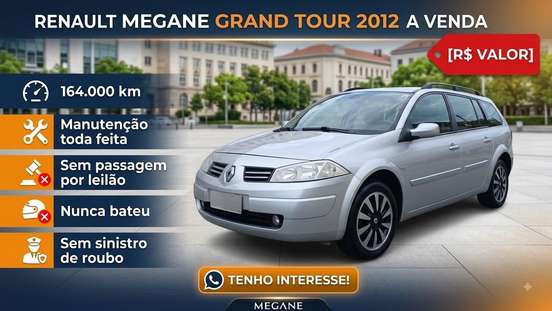 RENAULT-MEGANE-1.6 DYNAMIQUE GRAND TOUR 16V FLEX 4P MANUAL RENAULT-MEGANE-2011