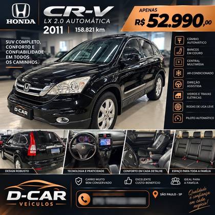 HONDA CRV 2.0 LX 4X2 16V GASOLINA 4P AUTOMÁTICO