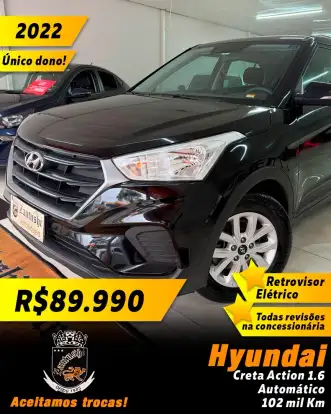 HYUNDAI-CRETA-1.6 16V FLEX ACTION AUTOMÁTICO HYUNDAI-CRETA-2021