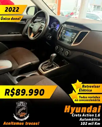 HYUNDAI-CRETA-1.6 16V FLEX ACTION AUTOMÁTICO HYUNDAI-CRETA-2021
