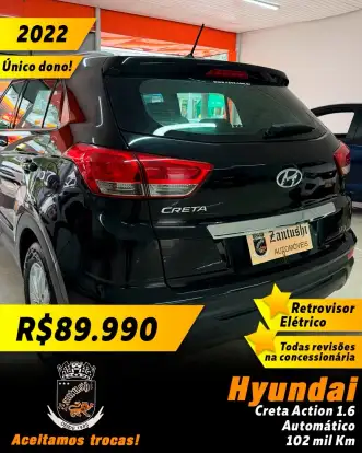 HYUNDAI-CRETA-1.6 16V FLEX ACTION AUTOMÁTICO HYUNDAI-CRETA-2021