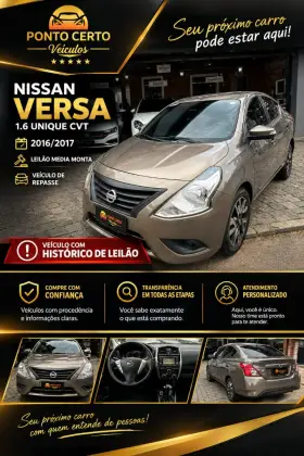 NISSAN VERSA 1.6 16V FLEXSTART UNIQUE 4P XTRONIC