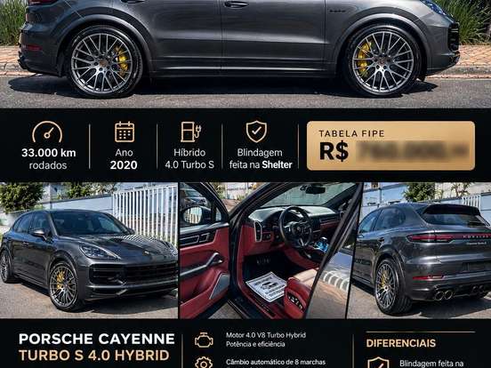 PORSCHE-CAYENNE-4.0 V8 GASOLINA TURBO COUPÉ AWD TIPTRONIC S PORSCHE-CAYENNE-2019