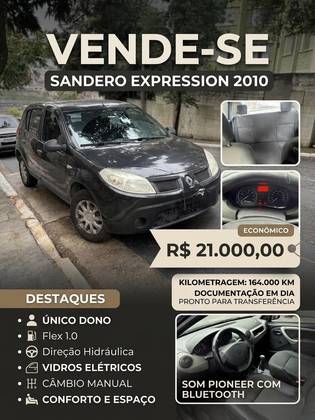 RENAULT SANDERO 1.0 EXPRESSION 16V FLEX 4P MANUAL