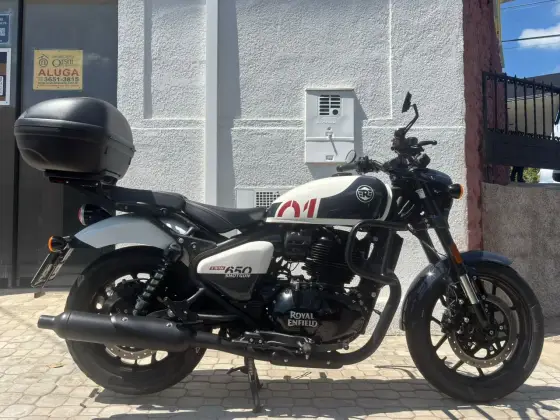 ROYAL ENFIELD SHOTGUN 650 STENCIL WHITE 