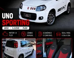 FIAT UNO 1.4 EVO SPORTING 8V FLEX 4P MANUAL FIAT UNO 1.4 EVO SPORTING 8V FLEX 4P MANUAL
