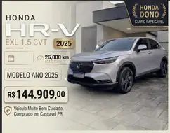 HONDA HR-V 1.5 DI I-VTEC FLEX EXL CVT HONDA HR-V 1.5 DI I-VTEC FLEX EXL CVT