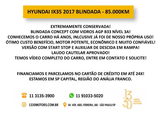 HYUNDAI-IX35-2.0 MPFI GLS 16V FLEX 4P AUTOMÁTICO HYUNDAI-IX35-2016