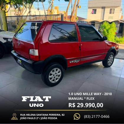 FIAT UNO 1.0 MPI MILLE WAY ECONOMY 8V FLEX 2P MANUAL