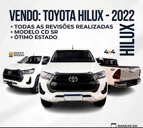 TOYOTA HILUX 2.8 D-4D TURBO DIESEL CD SR 4X4 AUTOMÁTICO
