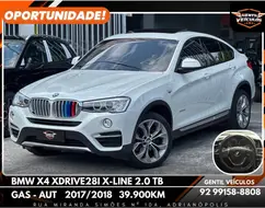 BMW X4 2.0 28I X LINE 4X4 16V TURBO GASOLINA 4P AUTOMÁTICO BMW X4 2.0 28I X LINE 4X4 16V TURBO GASOLINA 4P AUTOMÁTICO