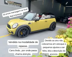 MINI COOPER 1.6 CABRIO 16V GASOLINA 2P AUTOMÁTICO MINI COOPER 1.6 CABRIO 16V GASOLINA 2P AUTOMÁTICO