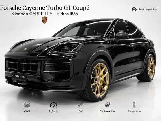PORSCHE CAYENNE 4.0 V8 GASOLINA TURBO GT COUPÉ AWD TIPTRONIC S