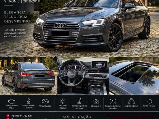 AUDI-A4-2.0 TFSI AMBIENTE GASOLINA 4P S TRONIC AUDI-A4-2018
