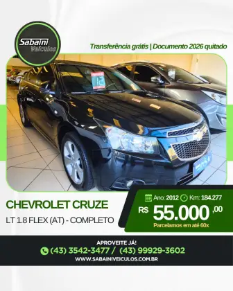 CHEVROLET CRUZE 1.8 LT 16V FLEX 4P AUTOMÁTICO