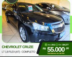 CHEVROLET CRUZE 1.8 LT 16V FLEX 4P AUTOMÁTICO CHEVROLET CRUZE 1.8 LT 16V FLEX 4P AUTOMÁTICO
