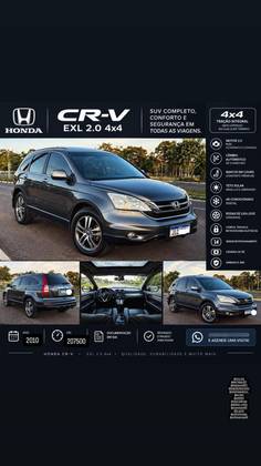 HONDA CRV 2.0 EXL 4X4 16V GASOLINA 4P AUTOMÁTICO