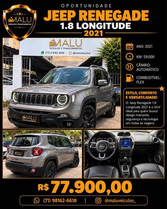 JEEP RENEGADE 1.8 16V FLEX LONGITUDE 4P AUTOMÁTICO
