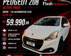PEUGEOT 208 1.6 ACTIVE PACK 16V FLEX 4P AUTOMÁTICO PEUGEOT 208 1.6 ACTIVE PACK 16V FLEX 4P AUTOMÁTICO