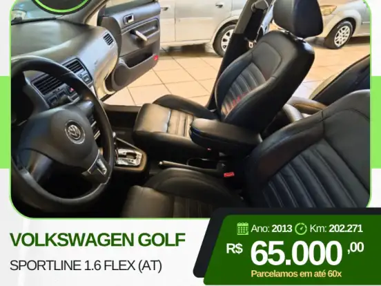 VOLKSWAGEN-GOLF-2.0 MI SPORTLINE 8V FLEX 4P TIPTRONIC VOLKSWAGEN-GOLF-2013