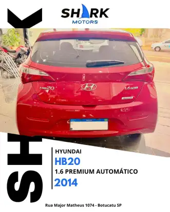 HYUNDAI-HB20-1.6 PREMIUM 16V FLEX 4P AUTOMÁTICO HYUNDAI-HB20-2014
