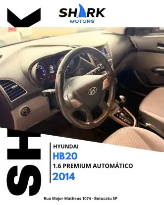 HYUNDAI-HB20-1.6 PREMIUM 16V FLEX 4P AUTOMÁTICO HYUNDAI-HB20-2014