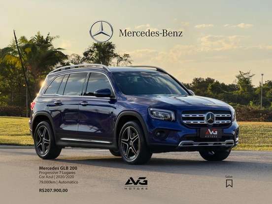 MERCEDES-BENZ-GLB 200-1.3 CGI GASOLINA PROGRESSIVE 7G-DCT MERCEDES-BENZ-GLB 200-2020