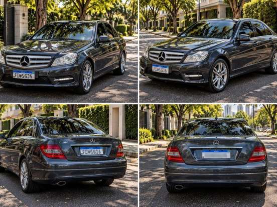 MERCEDES-BENZ-C 180-1.6 CGI SPORT 16V TURBO GASOLINA 4P AUTOMÁTICO MERCEDES-BENZ-C 180-2013