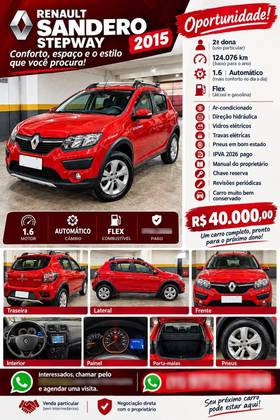 RENAULT SANDERO 1.6 STEPWAY 8V FLEX 4P AUTOMATIZADO