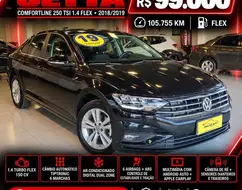 VOLKSWAGEN JETTA 1.4 250 TSI TOTAL FLEX COMFORTLINE TIPTRONIC VOLKSWAGEN JETTA 1.4 250 TSI TOTAL FLEX COMFORTLINE TIPTRONIC