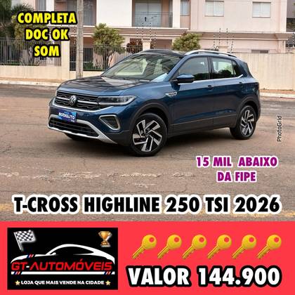 VOLKSWAGEN T-CROSS 1.4 250 TSI TOTAL FLEX HIGHLINE AUTOMÁTICO