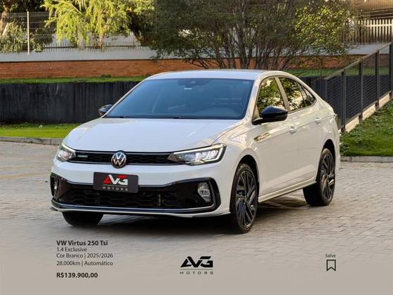 VOLKSWAGEN VIRTUS 1.4 250 TSI EXCLUSIVE AUTOMÁTICO