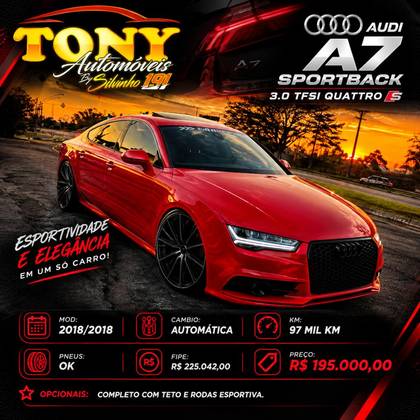 Audi A7 3.0 Tfsi Sportback Ambition Quattro V6 Gasolina 4P S-Tronic