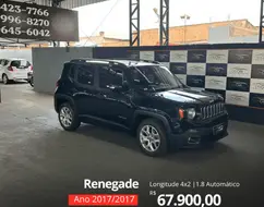JEEP RENEGADE 1.8 16V FLEX LONGITUDE 4P AUTOMÁTICO JEEP RENEGADE 1.8 16V FLEX LONGITUDE 4P AUTOMÁTICO