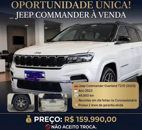 JEEP COMMANDER 1.3 T270 TURBO FLEX OVERLAND AT6