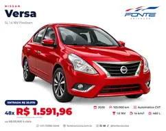 NISSAN VERSA 1.6 16V FLEXSTART SL 4P XTRONIC NISSAN VERSA 1.6 16V FLEXSTART SL 4P XTRONIC