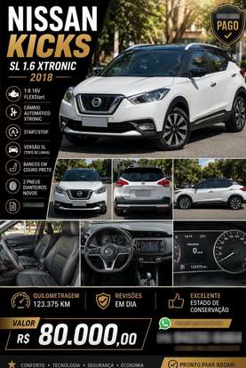 NISSAN-KICKS-1.6 16V FLEXSTART SV 4P XTRONIC NISSAN-KICKS-2017